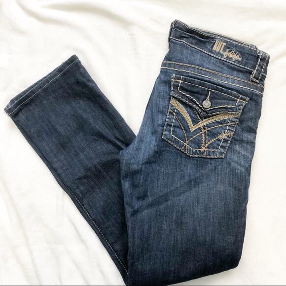 Kut from the Kloth skinny straight denim jeans size 4 flap pocket - Picture 2 of 8